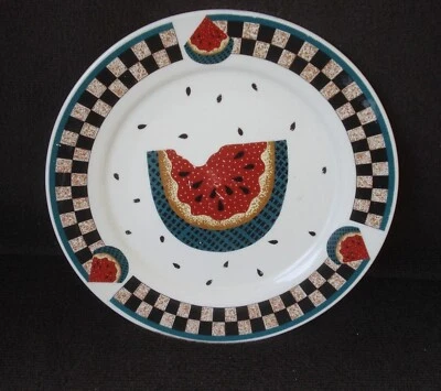 TableTops Unlimited Dinner Plate" The Fresh Watermelon" Pattern 10.5" - Image 1 of 4
