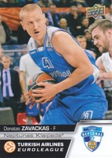 2015-16 Upper Deck Euroleague Basketball #E96 Donatas Zavackas
