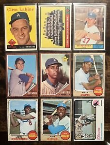 ⚾️Los Angeles Dodgers 9-CARD VINTAGE LOT (1958-1973)