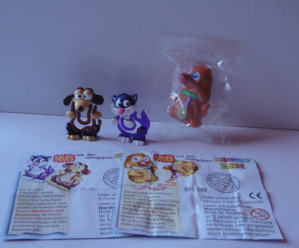 Ü-Ei Serie Neues von der verrückten Schreibtischbande 2 Figuren aus 2004 mit BPZ - Bild 1 von 1