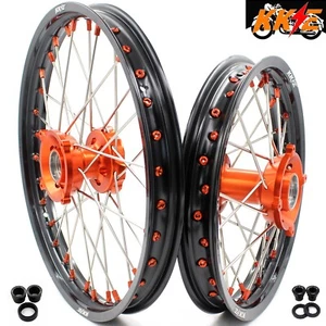 KKE 17/14 Dirt Bike Wheels Rim for KTM85 SX 2021-2024 Gas Gas MC85 Orange Nipple - Picture 1 of 9
