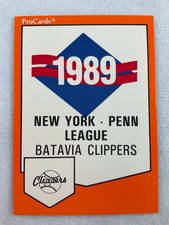 1989 Batavia Clippers-ProCards Minor League Baseball Card-Checklist