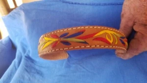 1 GUATEMALA GUATEMALAN HAND MADE LEATHER HEADBAND - Picture 1 of 2