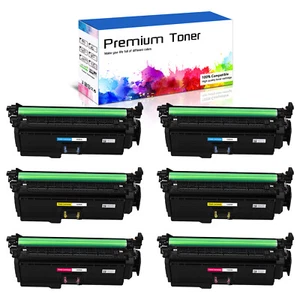 6PK CE261A-63A 647A C Y M Toner Set for HP Color LaserJet CP4520 CP4025 CP4025N - Afbeelding 1 van 23