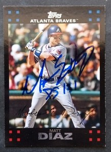 2007 Topps SIGNED: Matt Diaz, BRAVES #395