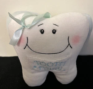 Plush Tooth w/ Wings Pouch That Says blue ToothFairy By Baby Ganz 7'' NWT - Picture 1 of 6