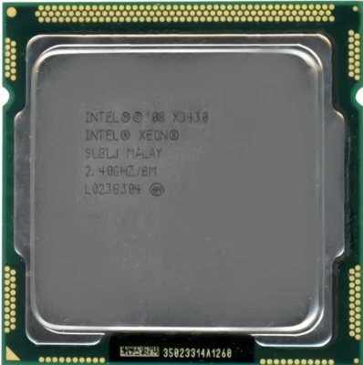 Eb Processor Intel Eb Intel X3430 2.4GHZ SLBLJ LGA1156 64-BIT 8MB Cache - Image 1 of 2