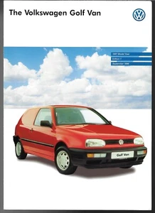 Volkswagen Golf Van 1.9D Mk3 1996-1997 UK Market Foldout Sales Brochure - Picture 1 of 2