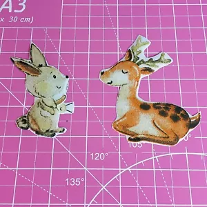 Fox Snail Fabric Iron-On Applique Patches For Kids, Jacket Bunny Deer Hedgehog - Picture 1 of 7