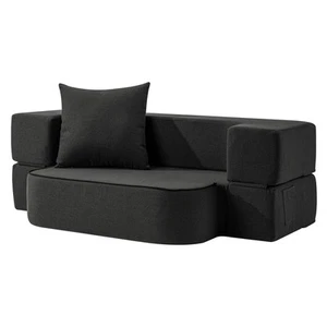 2-in-1 Folding Sofa Bed with Pillow - Folding Chair Floor Couch & Sleeping Ma... - Picture 1 of 6