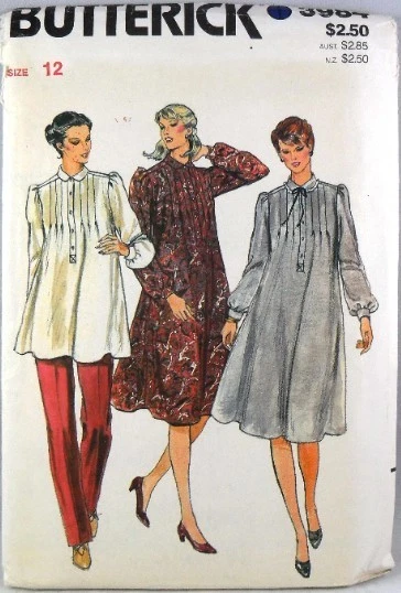 UNCUT Butterick 3984 Maternity Dress and Top, bust 34 - Image 1 of 1