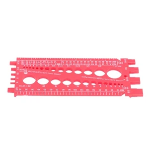 Red Nut Bolt Screw Gauge Multi-Functional Inch & Metric Thread Check for Garage - Imagen 1 de 18