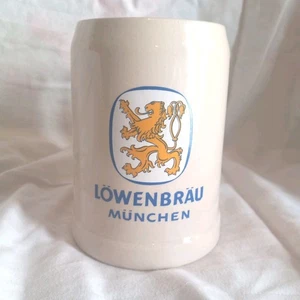 Vintage Lowenbrau München Logo German Stoneware Bier Bierstein 0,5 Liter - Bild 1 von 6