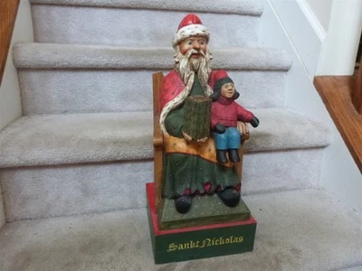 ~LARGE LEO SMITH Folk Art Old World Santa SANKT NICKOLAS Midwest Cannon Fall 18" - Image 1 of 4