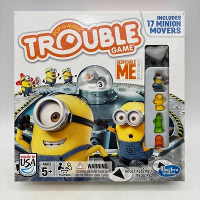 Minions Pop-O-Matic Trouble Game COMPLETE Hasbro 2014 Despicable Me Kids - Image 1 of 4