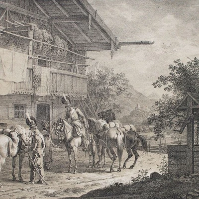 Carl Friedrich Heinzmann Königliche Bayerische Armee getönte Lithografie 1822 - Bild 1 von 4