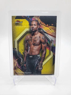 2024 Topps Finest UFC No. 179 Kevin Holland Uncommon Yellow Glitter 47/75 - Image 1 of 2