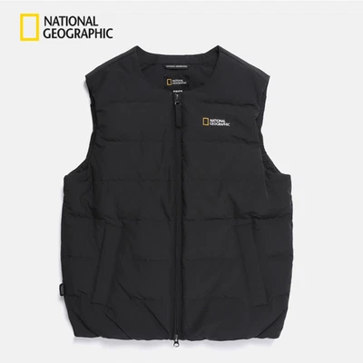 National Geographic Heron U-Neck Lightweight Goose Down Vest BLACK ASIAN FIT - Image 1 of 4