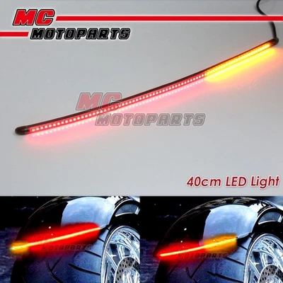 AMP-Z 42cm Smoke Integrated LED Tail Light Bar Stripe Tube For Motorcycle - Image 1 of 4