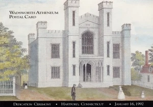 #UX160 19c Wadsworth Atheneum Postal Card First Day Ceremony  Program - Picture 1 of 2