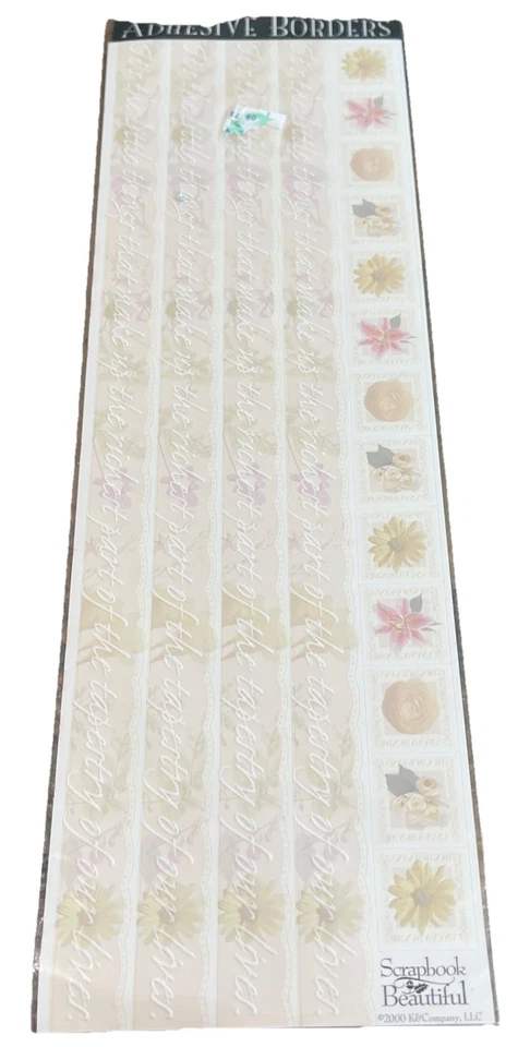 Large K & COMPANY SCRAPBOOK BEAUTIFUL THE LITTLE THINGS  12" ADHESIVE BORDERS - Image 1 of 4