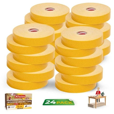 Cinta de carpintería de doble cara XFasten 1"x 2592 pies para plantilla de enrutador CNC (24-Pac Foto 1 de 4