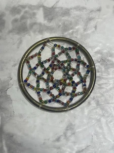 Handgefertigt Multicolor Perlen Traumfänger Halskette Anhänger Charm Messing hängend - Bild 1 von 3