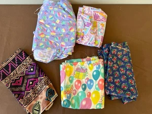 Vintage 80’s 90’s  Holiday Cotton Fabric Lot  5 pcs Easter Birthday Christmas - Picture 1 of 8