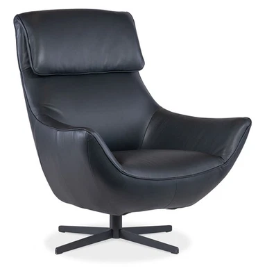Hooker Furniture CC733-SW Hughes 33" W Silla Acento Cuero - Salvo Denim / Negro Foto 1 de 3
