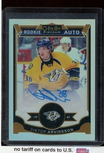 2015-16 O-Pee-Chee Platinum Rookie Rainbow #185 Viktor Arvidsson  Autograph - Picture 1 of 2