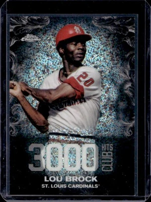 2016 Topps Chrome Update Lou Brock 3,000 Hits Club #3000C-17 Cardinals - Image 1 of 2