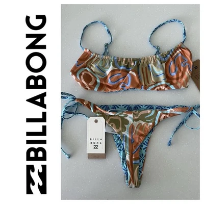BNWT BILLABONG LE SURF REVERSIBLE MILA BRALETTE TOP & TIE MAYA BOTTOMS (MED/10) - Image 1 of 4