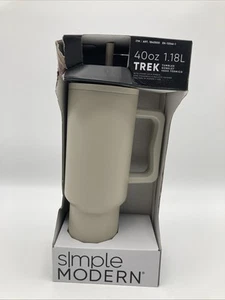 Vaso Trek Simple Moderno 40oz Almendra Abedul Pajita Tapa y Mango Acero Inoxidable - Imagen 1 de 6
