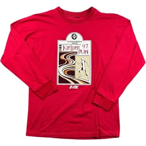 View From T Shirt Long Sleeve Vintage 1997 Kielder Run Red Extra Large XL - Picture 1 of 9