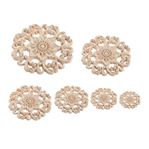 1Pc Wood Carving Decal Exquisite Carved Wooden Classical Decorative Design - Picture 1 of 18
