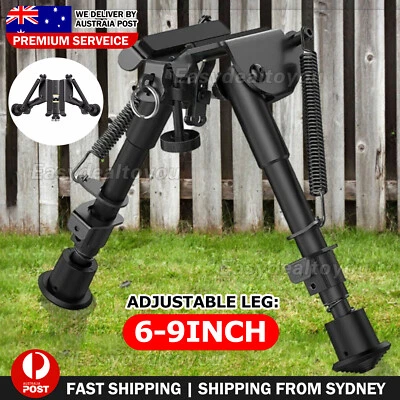 6-9" Adjustable Bipod Spring Harris Metal Sling Swivel Rifle Hunting - image 1 of 4