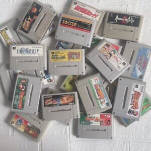 Super Famicom Mario Donky Kong Sailor moon Street Figter Lot 24 Japan Used SFC