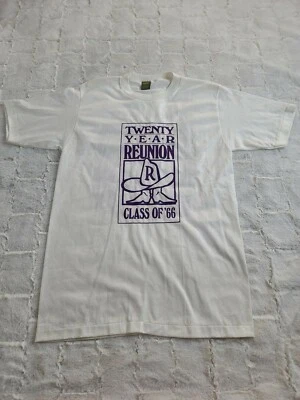 Camisa De Colección '86 Jerzees by Russell Puntada Única Talla M 20 Años Reunión Clase del '66 Foto 1 de 4