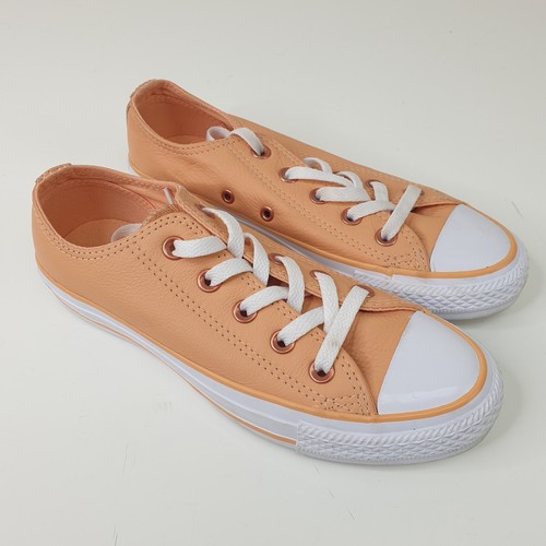 Converse All Star scarpe da ginnastica basse donna UK 4 sneaker in pelle arancione EU 36 5