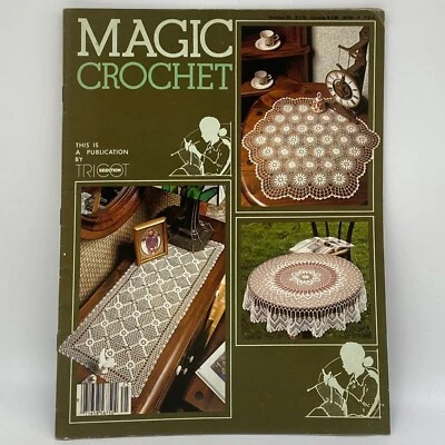 Magic Crochet Magazine No.25 1983 Doilies, Table Runner, Bedspread, Curtain - Image 1 of 4