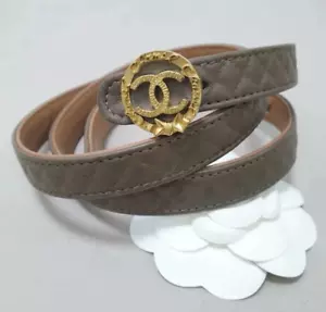 Cinturón Chanel de cuero soplado cadena de piel de cordero CC - Imagen 1 de 8