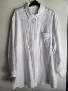 George Size 20 White Cheesecloth Shirt