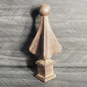 Anyique Cast Iron Finial Fence Topper 4-Sided Spire Style Architectural Salvage - Picture 1 of 6