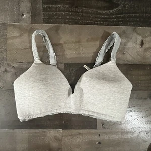 Aerie T-Shirt-BH Größe 38 D grau meliert Spitze ohne Bügel - Bild 1 von 5