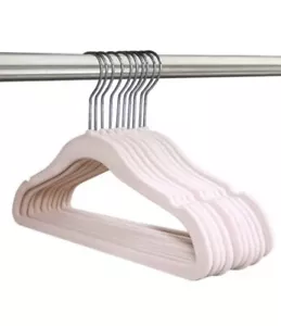 Mighty Goods Flocked Notched Hangers Space Saving Slim Design Pink Kids 30 Pack - Picture 1 of 3