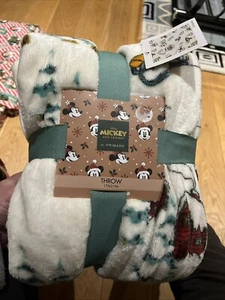Primark Mickey Mouse Überwurf Decke Friends Disney Weiß Neu - Bild 1 von 4