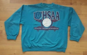 OHIO HIGH SCHOOL STATE VOLLEYBALL CHAMPIONSHIPS 1992 Turquoise XL Sweatshirt - Picture 1 of 5