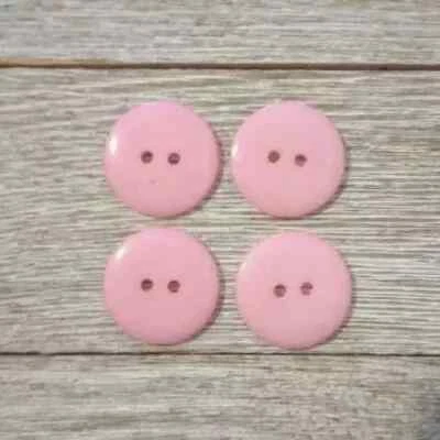 resin colors sewing buttons 2 holes flat pink 3/4 inch 20mm new - Image 1 of 2