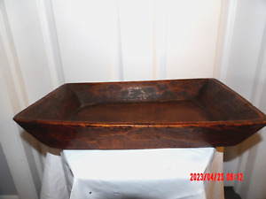 ANTIQUE (VERY) HAND MADE PRIMITIVE TABLE BREAD/FRUIT BOWL, HAND HEWN & CARVED