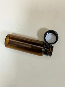 Bernsteinfarbene 50 ml Flasche Fläschchen Schraubverschluss Braun Glas Laborgeschirr Behälter USA Versand - Bild 1 von 7